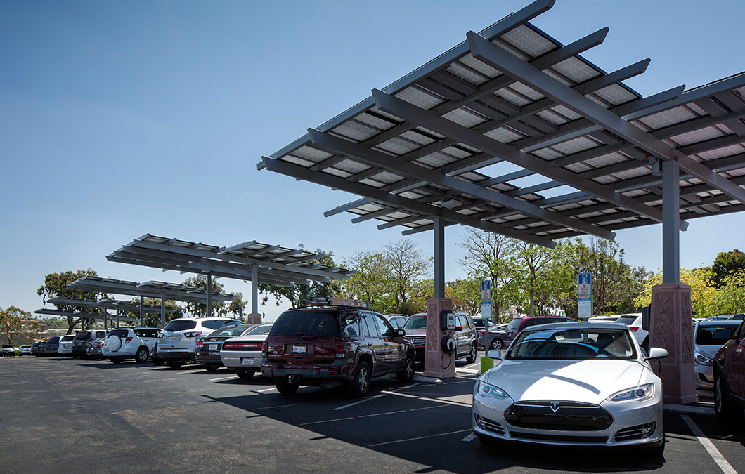 San Diego Zoo Electric Vehicle Charger Parking Structure